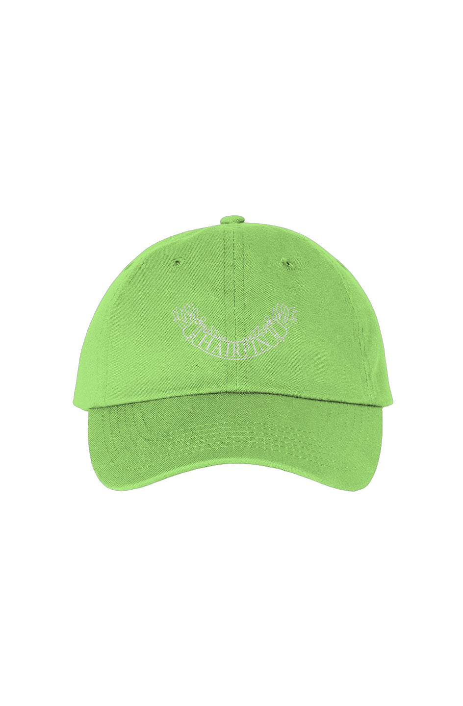 the Hairpin Hat in neon green